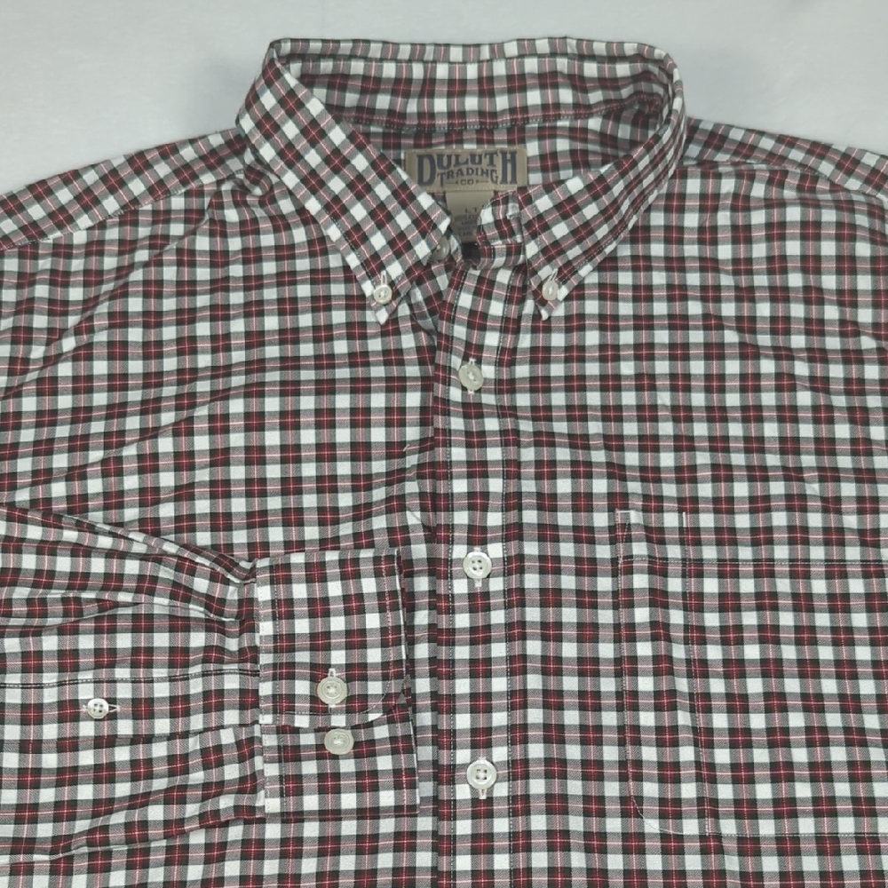 Duluth‎ Trading Co Men's Plaid Long Sleeve Button-down Shirt Size Large Tall